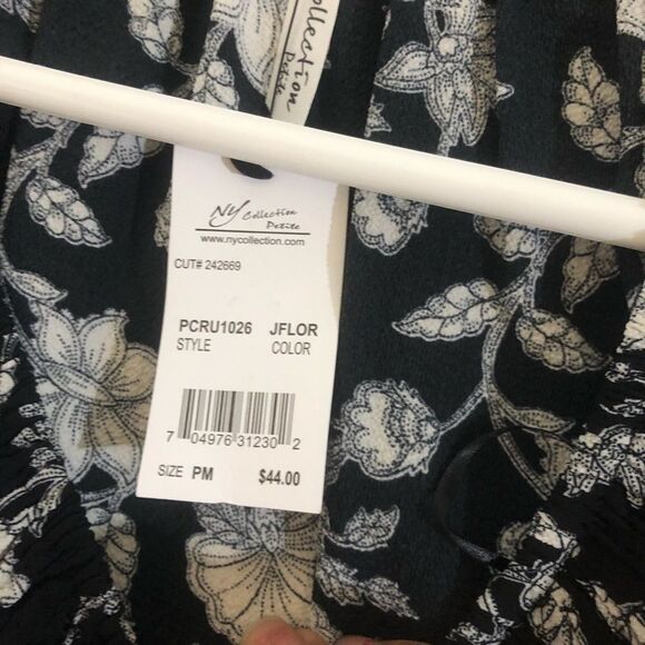 NY Collection Floral Print Off the shoulder top MP - Picture 3 of 3